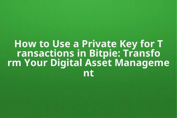How to Use a Private Key for Transactions in Bitpie: Transform Your Digital Asset Management