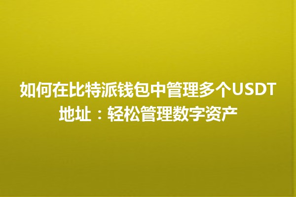如何在比特派钱包中管理多个USDT地址：轻松管理数字资产