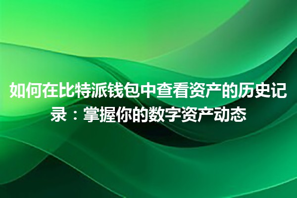 如何在比特派钱包中查看资产的历史记录：掌握你的数字资产动态