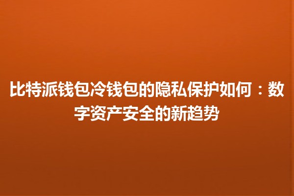 比特派钱包冷钱包的隐私保护如何：数字资产安全的新趋势